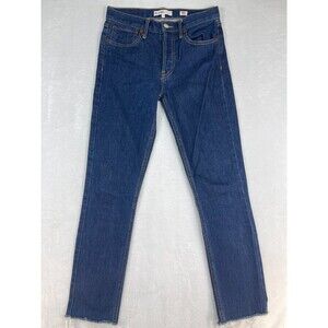 Re/Done Jeans Womens Size 25 Originals Denim Straight Skinny Raw Hem USA